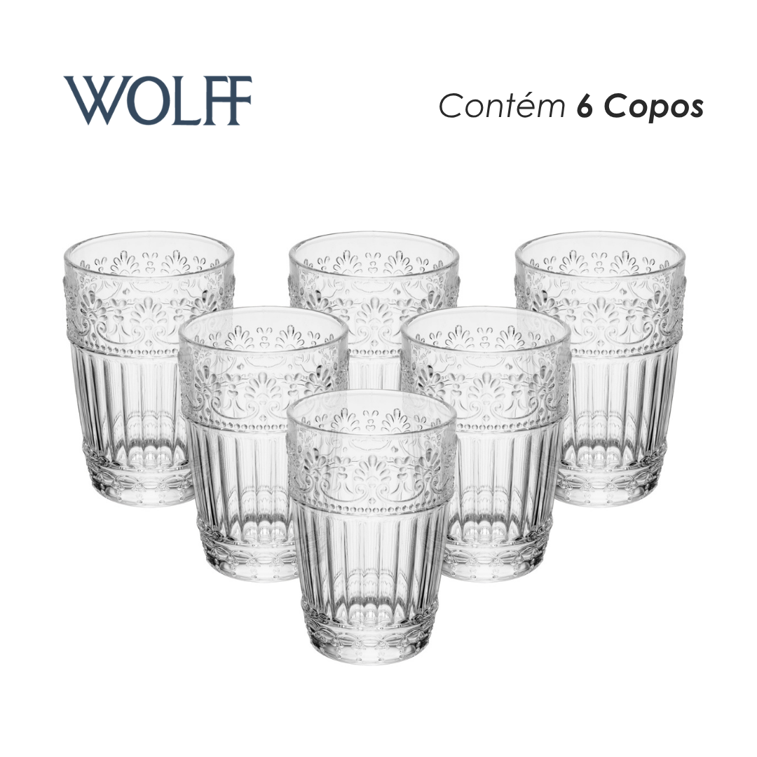 Conjunto 6 Copos Mauve 350ml Cristal Ecológico – Wolff