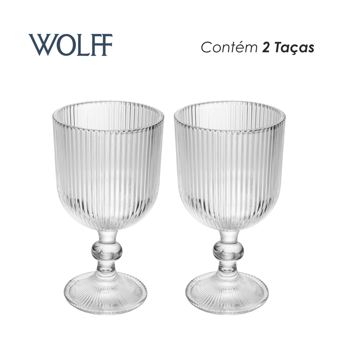 Conjunto 2 Taças Lines 380ml Vidro – Wolff