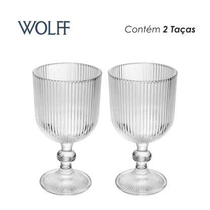 Conjunto 2 Taças Lines 380ml Vidro – Wolff