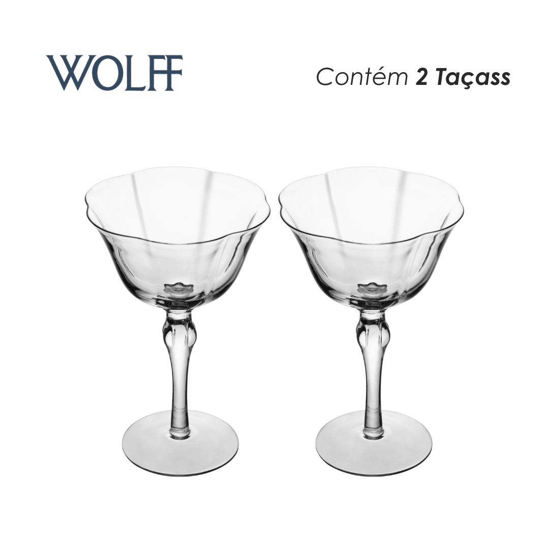 Conjunto 2 Taças Coupe Lily 300ml Vidro - Wolff