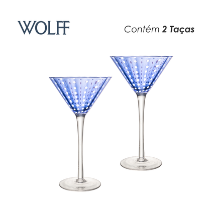 Conjunto 2 Taças Orquídea Azul - Wolff