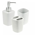 Conjunto 3 Peças para Banheiro Lines Branco - Wolff