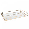 Bandeja Decorativa de Metal Dourada 36cm x 20cm x 5cm - Wolff