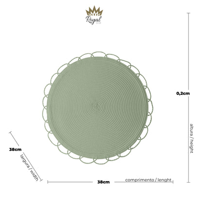 Jogo Americano de Plástico Verde 38cm - Wolff