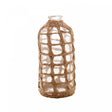 Vaso de Vidro e Fibra Natural 12cm x 25cm - Wolff