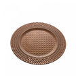 Sousplat de Plástico com Textura de Rattan Marrom 33cm - Wolff