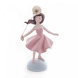 Figura Decorativa Boneca com Balão de Resina Dourado 13cm x 8cm x 22cm - Wolff