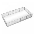 Bandeja Decorativa de Aço Inox Niquelado com Espelho Prateada 41cm x 26cm x 5cm - Wolff