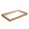Bandeja Decorativa de Aço Inox com Espelho Dourada 41cm x 26cm x 4cm - Wolff