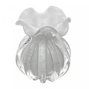 Vaso Italy 11cm x 13cm Branco Leitoso Vidro - Wolff