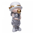 Figura Decorativa Carinho Felino 8cm x 9,5cm x 18,5cm Poliresina - Wolff