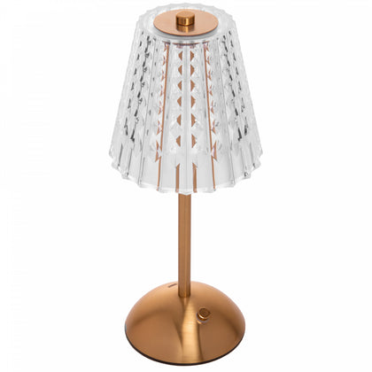 Luminária de Mesa Led 3 Tons Usb Leumina 12,5cm x 12,5cm x 30cm Dourada Plástico - Wolff