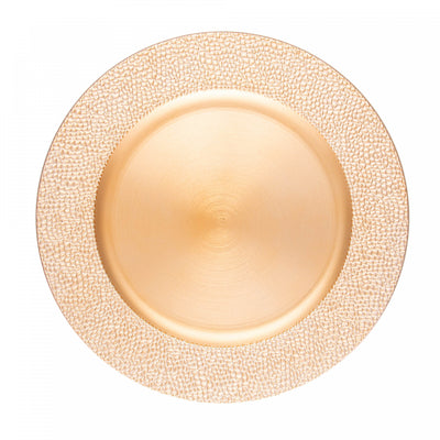 Sousplat Moledo 33cm x 2cm Dourado Plástico - Wolff
