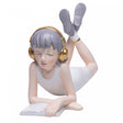 Figura Decorativa Páginas e Melodias 21,5cm x 7cm x 11cm Resina - Wolff