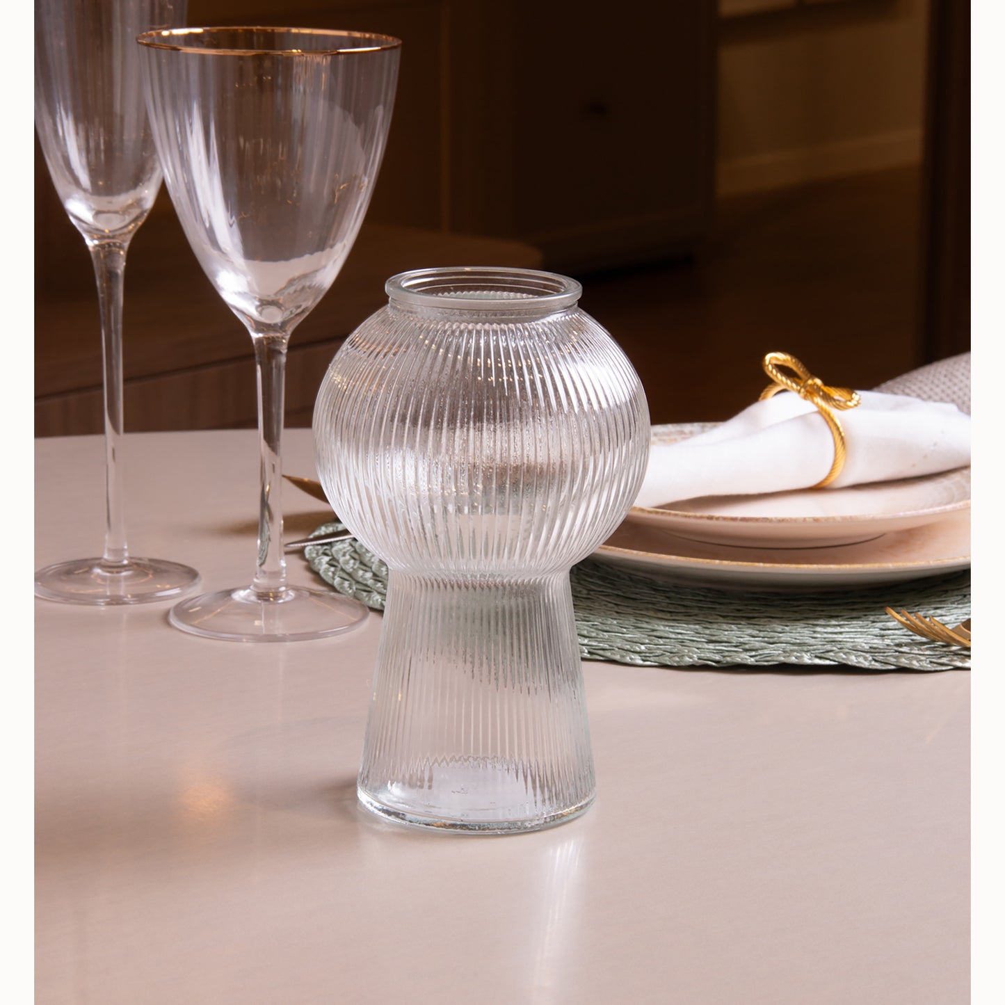 Vaso Lines 17cm x 11cm Vidro - Wolff