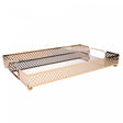 Bandeja com Espelho Marbella 32cm x 12,5cm x 5cm Dourada Metal - Wolff