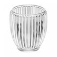 Conjunto 2 Porta Velas Lines 8,5cm x 8,5cm x 9,5cm Vidro – Wolf - Wolff