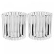 Conjunto 2 Porta Velas Lines 7,5cm x 7,5cm x 7,5cm Vidro – Wolff