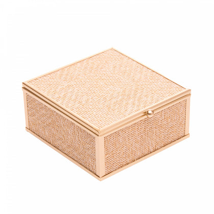 Porta-Joias Toscana 12cm x 13cm x 5,5cm Dourado Metal - Wolff