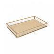 Bandeja Decorativa Toscana 20cm x 10cm x 3cm Dourada Metal - Wolff