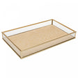 Bandeja Decorativa Toscana 30cm x 20cm x 3cm Dourada Metal - Wolff