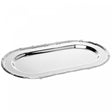 Bandeja Oval com Pé Croisé 29cm x 16,5cm x 2,5cm Zamac Niquelado - Wolff