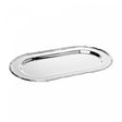 Bandeja Oval com Pé Croisé 22,5cm x 13cm x 2,5cm Zamac Niquelado - Wolff