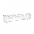 Porta Vela Triplo Lume 23,5cm x 5,8cm x 6,2cm Vidro - Wolff
