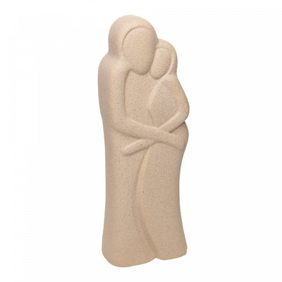 Figura Decorativa Abraço do Tempo 10cm x 6,5cm x 28cm Bege Cerâmica - Wolff