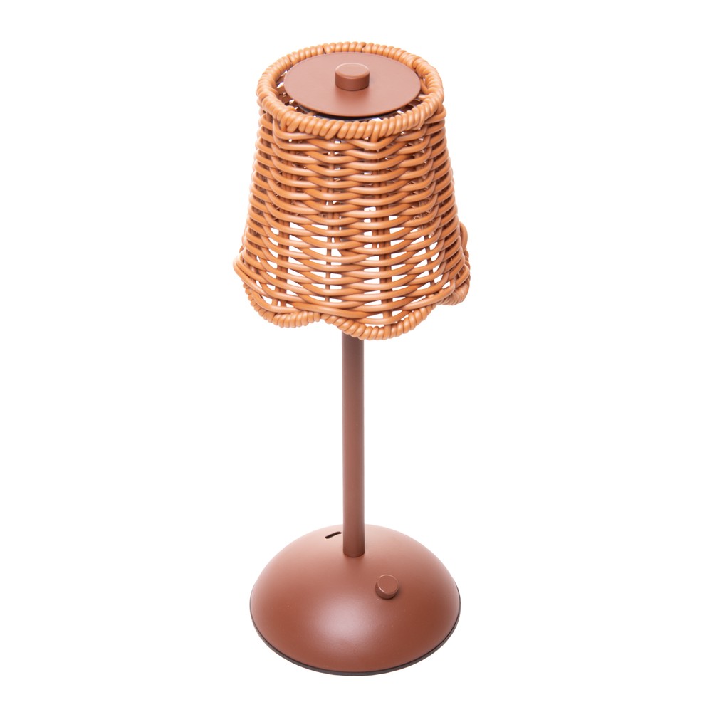 Luminária de Mesa Led Lagoon Marrom Metal - Wolff
