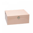 Caixa Decorativa Vértil 21cm x 13cm x 8,5cm Bege MDF - Wolff