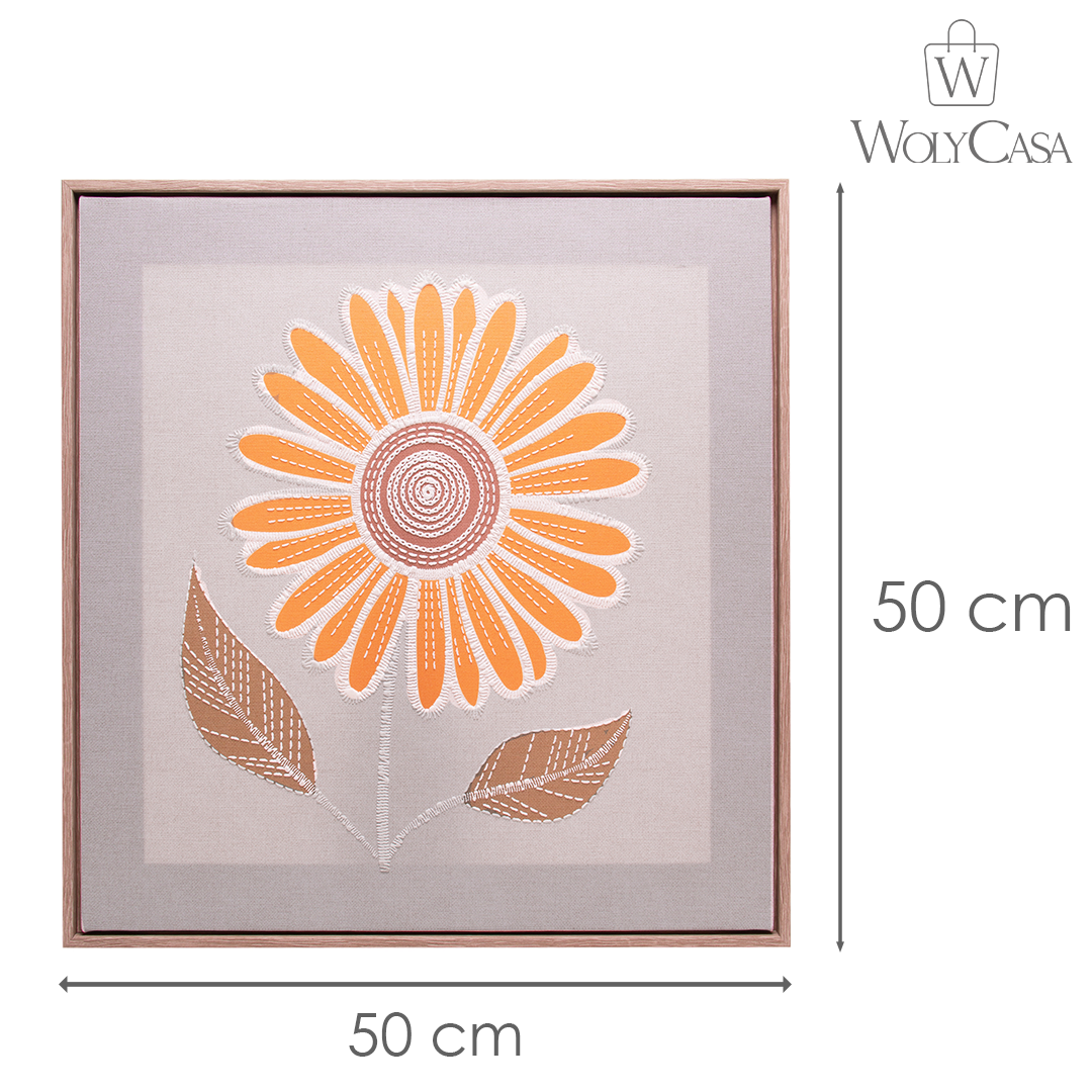 Quadro Decorativo Floriva MDF Amarelo - Wolff