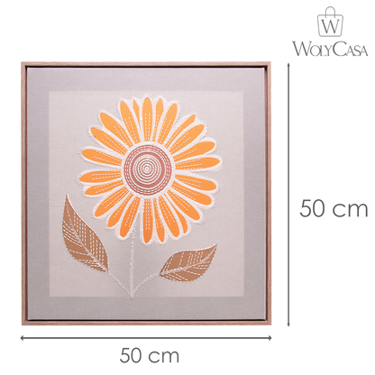 Quadro Decorativo Floriva MDF Amarelo - Wolff