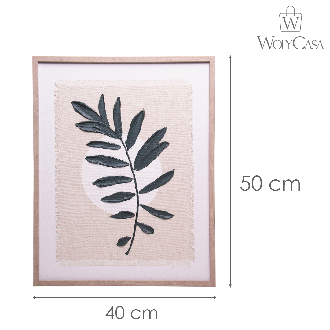 Quadro Decorativo Folhagens MDF - Wolff
