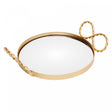 Bandeja Decorativa Cortesia 15cm x 13cm x 3cm Dourada Metal - Wolff