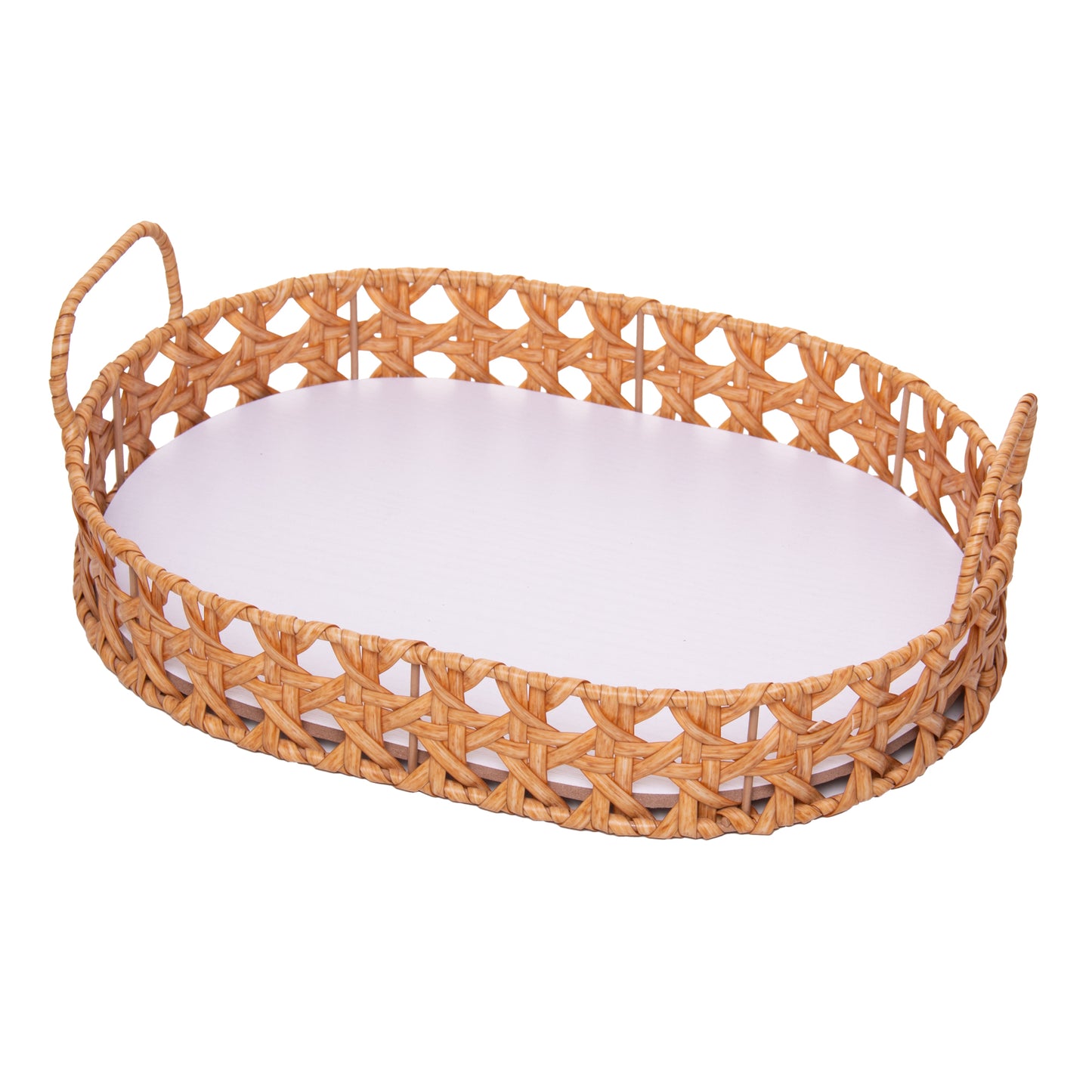 Bandeja Oval Trançarte 30cm x 22cm x 5cm Plástico - Wolff