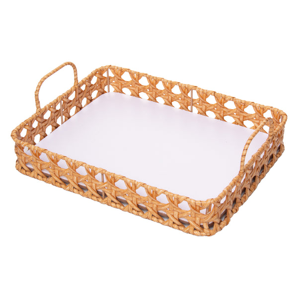 Bandeja Retangular Trançarte 28cm x 21cm x 5cm Plástico - Wolff