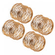 Conjunto 4 Anéis para Guardanapos 4,5cm Dourado Aço Circle - Wolff