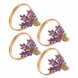 Conjunto 4 Anéis para Guardanapos Lavander Roxo Zamac - Wolff