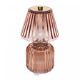 Luminária de Mesa Recarregável Led 3 Tons Usb Shine Lighting 20,5cm x 11,5cm Marrom Vidro Wolff