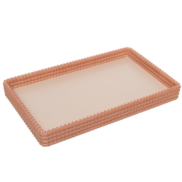 Bandeja Decorativa Maui 23cm x 14cm x 2,5cm Marrom Poliresina - Wolff
