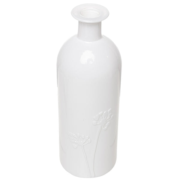 Vaso Toque de Jardim 20,5cm x 7cm Branco Leitoso Vidro - Wolff