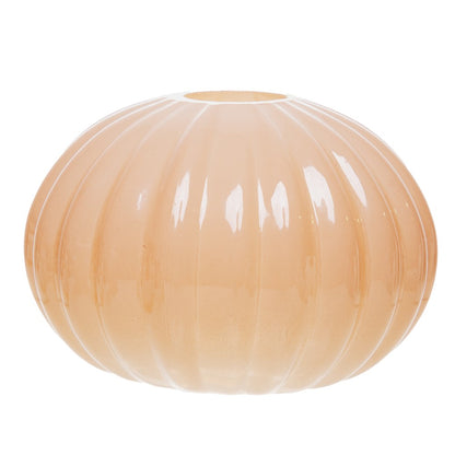 Vaso Esférico 8cm x 5,5cm Nude Leitoso Vidro - Wolff
