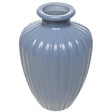 Vaso Esférico 11cm x 7cm Azul Leitoso Vidro - Wolff