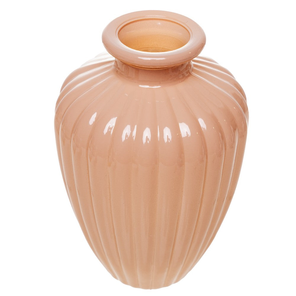 Vaso Esférico 11cm x 7cm Nude Leitoso Vidro - Wolff