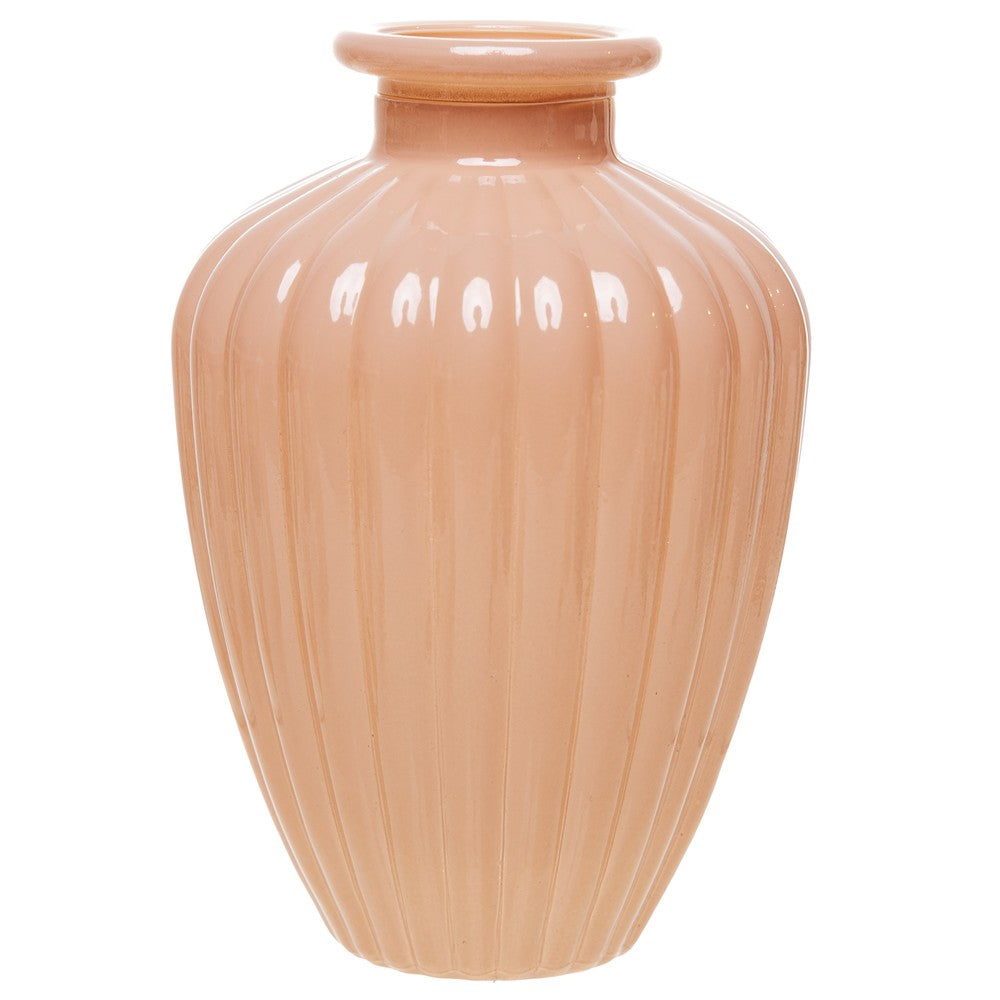 Vaso Esférico 11cm x 7cm Nude Leitoso Vidro - Wolff