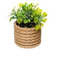 Cachepot com Planta Artificial Eucalyptus 7,5cm x 7,5cm x 11cm Natural  Cimento - Wolff