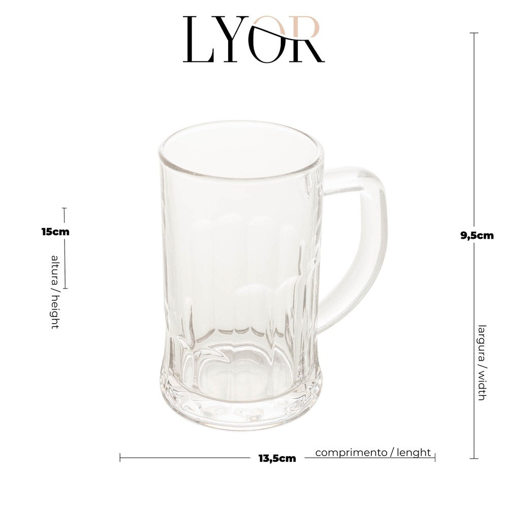 Caneca para Chopp de Vidro Frankfurt- Lyor
