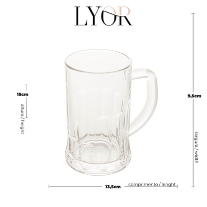 Caneca para Chopp de Vidro Frankfurt- Lyor