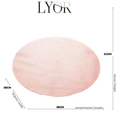 Lugar Americano Roma  Rosé Plástico - Lyor